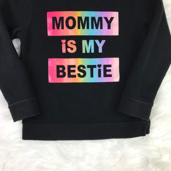 Girls Mommy Is My Bestie Crew Neck Sweatshirt 5T - Picture 4 of 8
